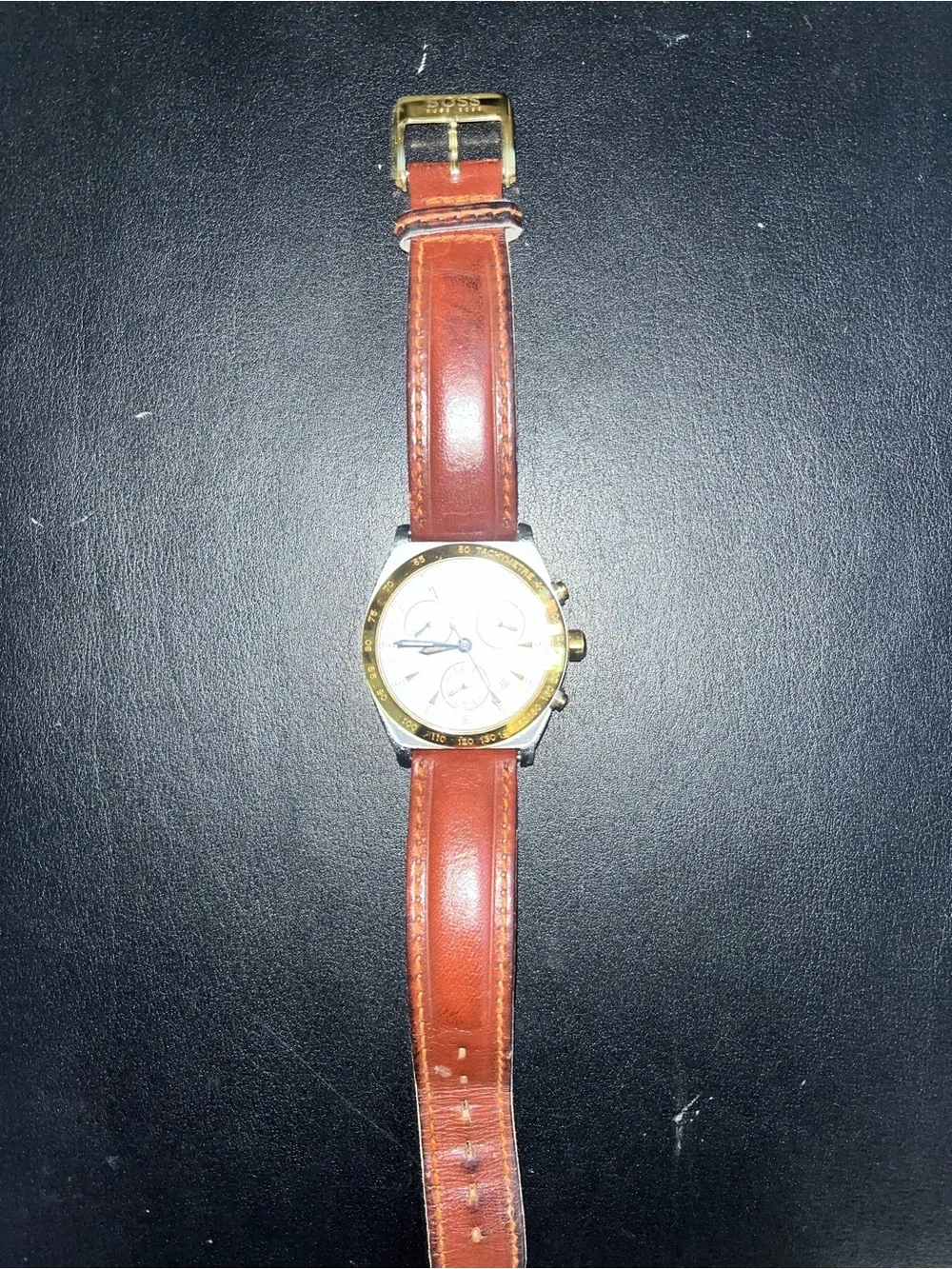BOSS Brown Leather Men's Chronograph Watch